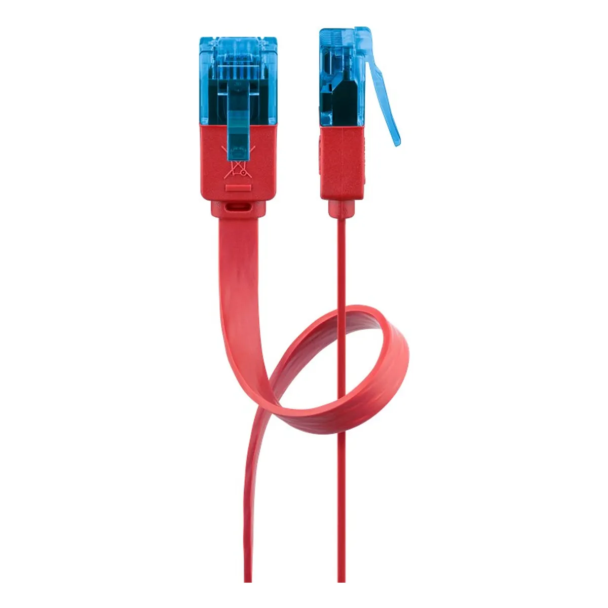 Goobay Flach-Patchkabel CAT6a U/UTP rot