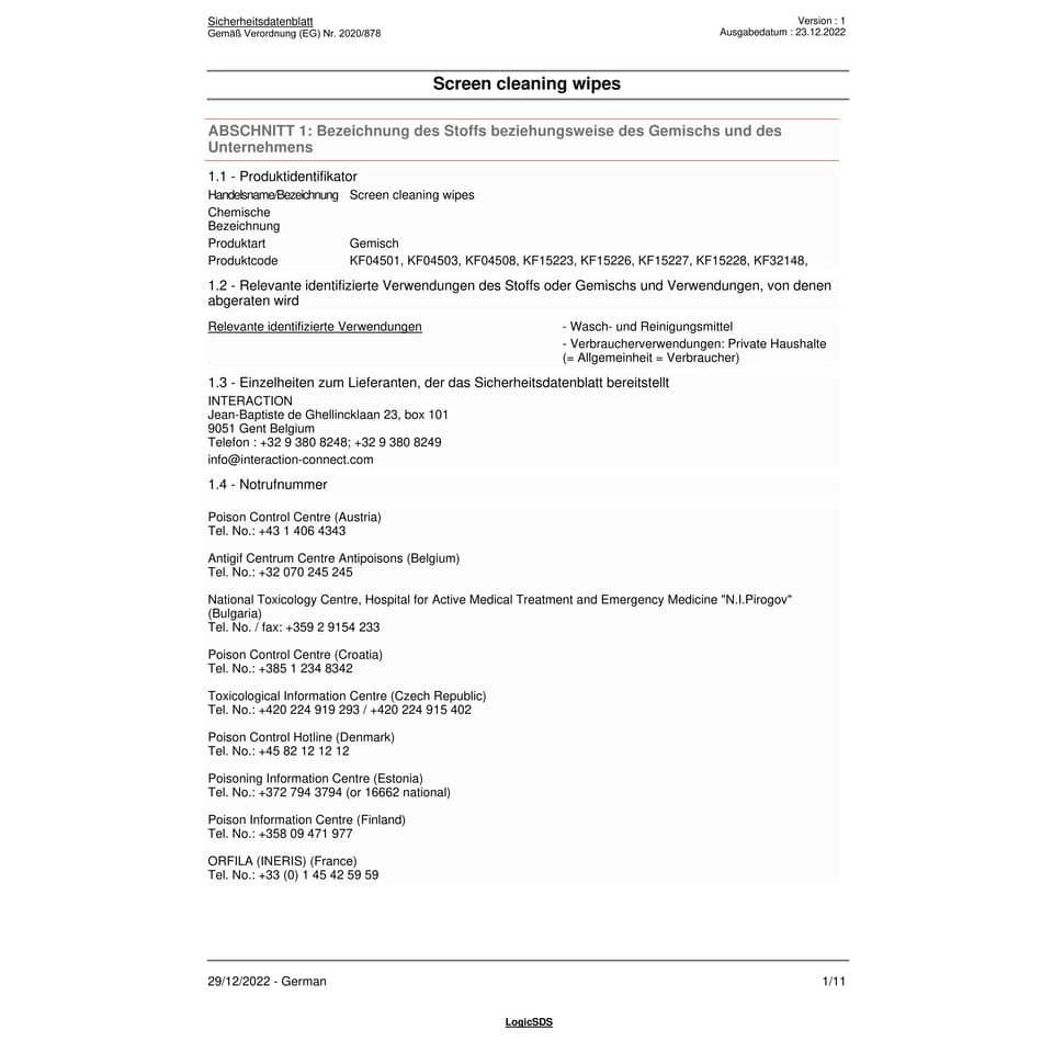 Q-Connect Reinigungstücher - nass, 40 Stück