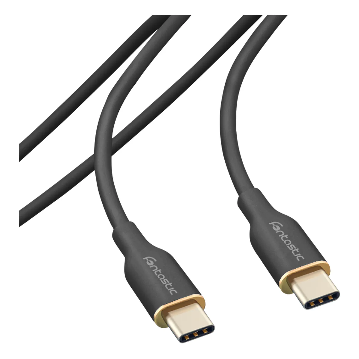 Fontastic Silikon Datenkabel USB Typ-C > Typ-C schwarz