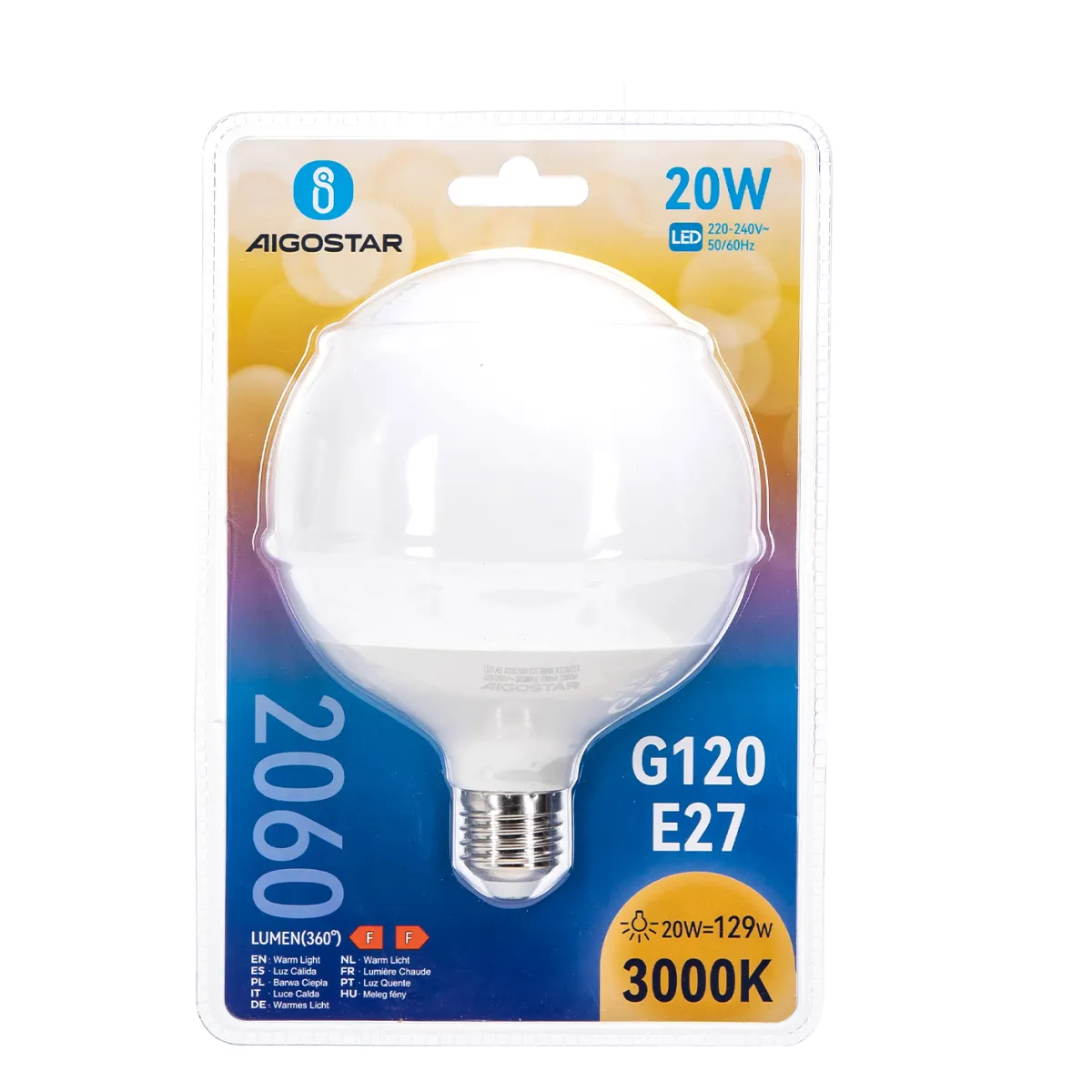Aigostar LED 'Globe', 20W, E27