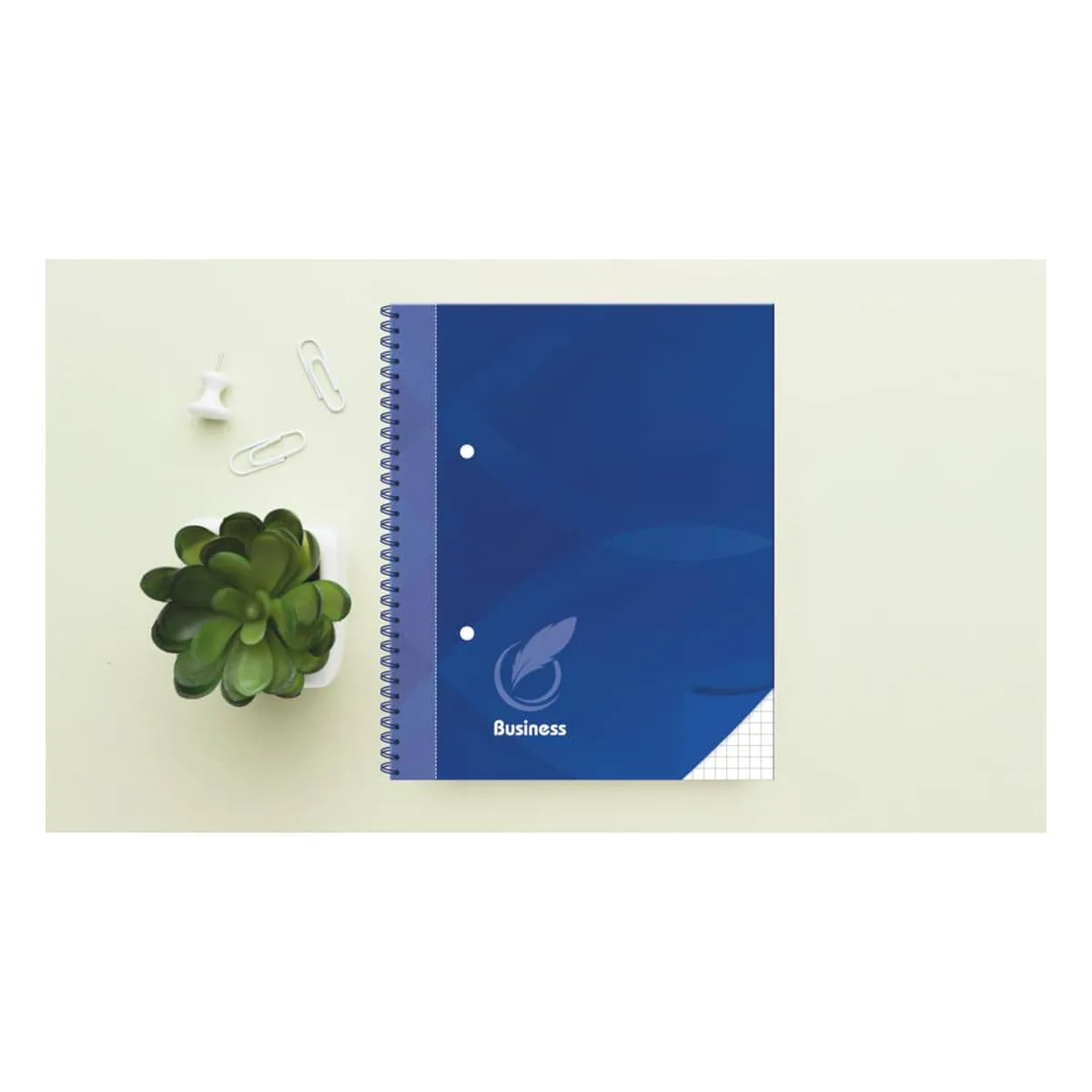 RNK Verlag Spiralnotizbuch Business - A5, Hardcover, 96 Blatt, blau