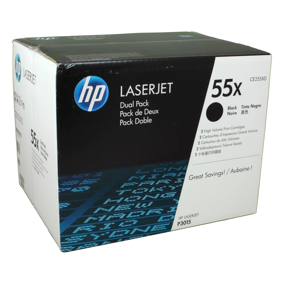 2 HP Toner CE255XD 55X Doppelpack schwarz