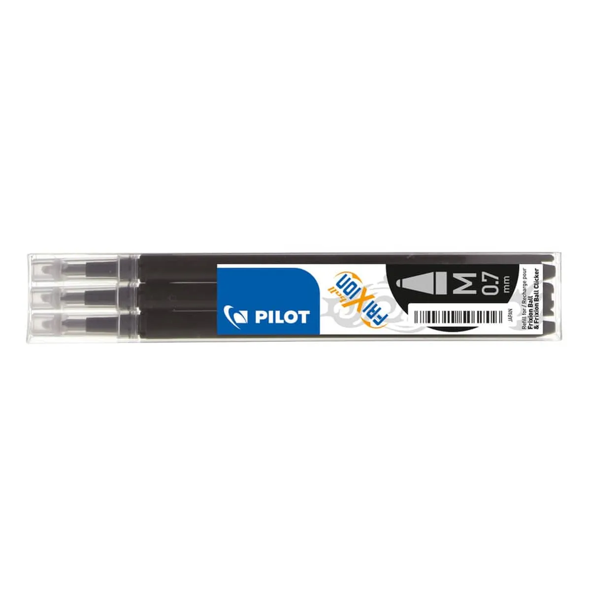 PILOT Tintenrollermine FriXion BLS-FR7 - 0,4 mm, schwarz, 3er Pack