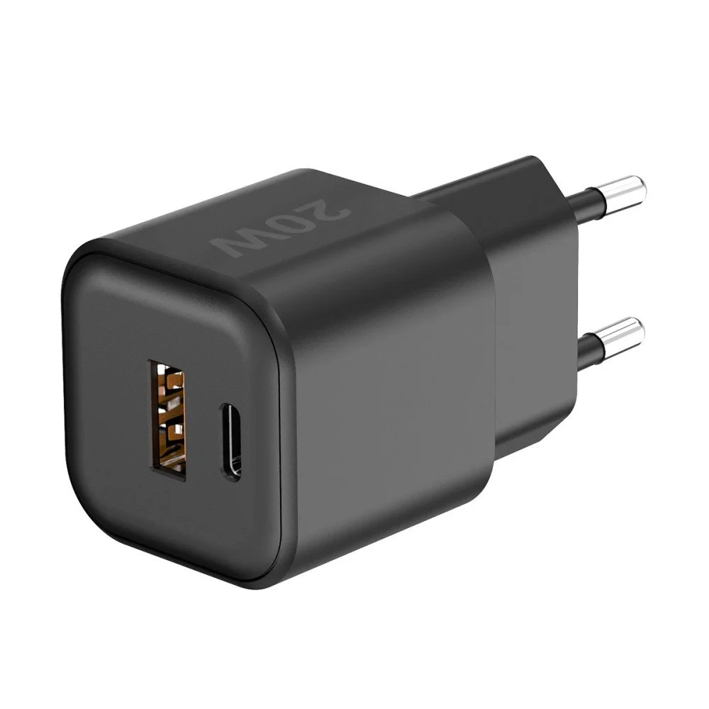 Fontastic Netzteil MINI GaNto 20W Type-C PD + USB-A FC schwarz