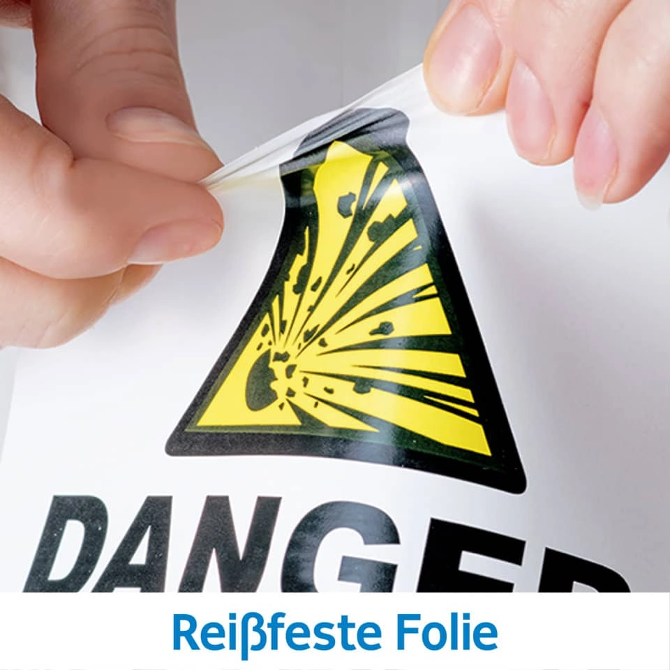 HERMA Folienetiketten - 210 x 297 mm, weiß, strapazierfähig, extrem stark haftend, matt, 25 Stück