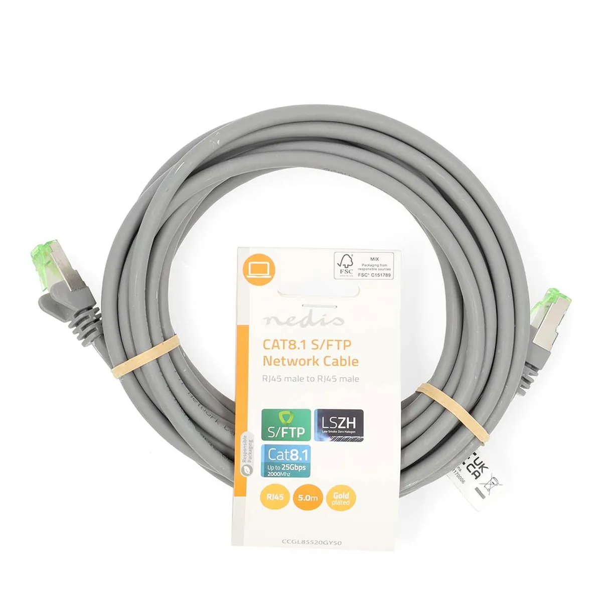 Nedis Cat 8.1 Netzwerkkabel grau 5m