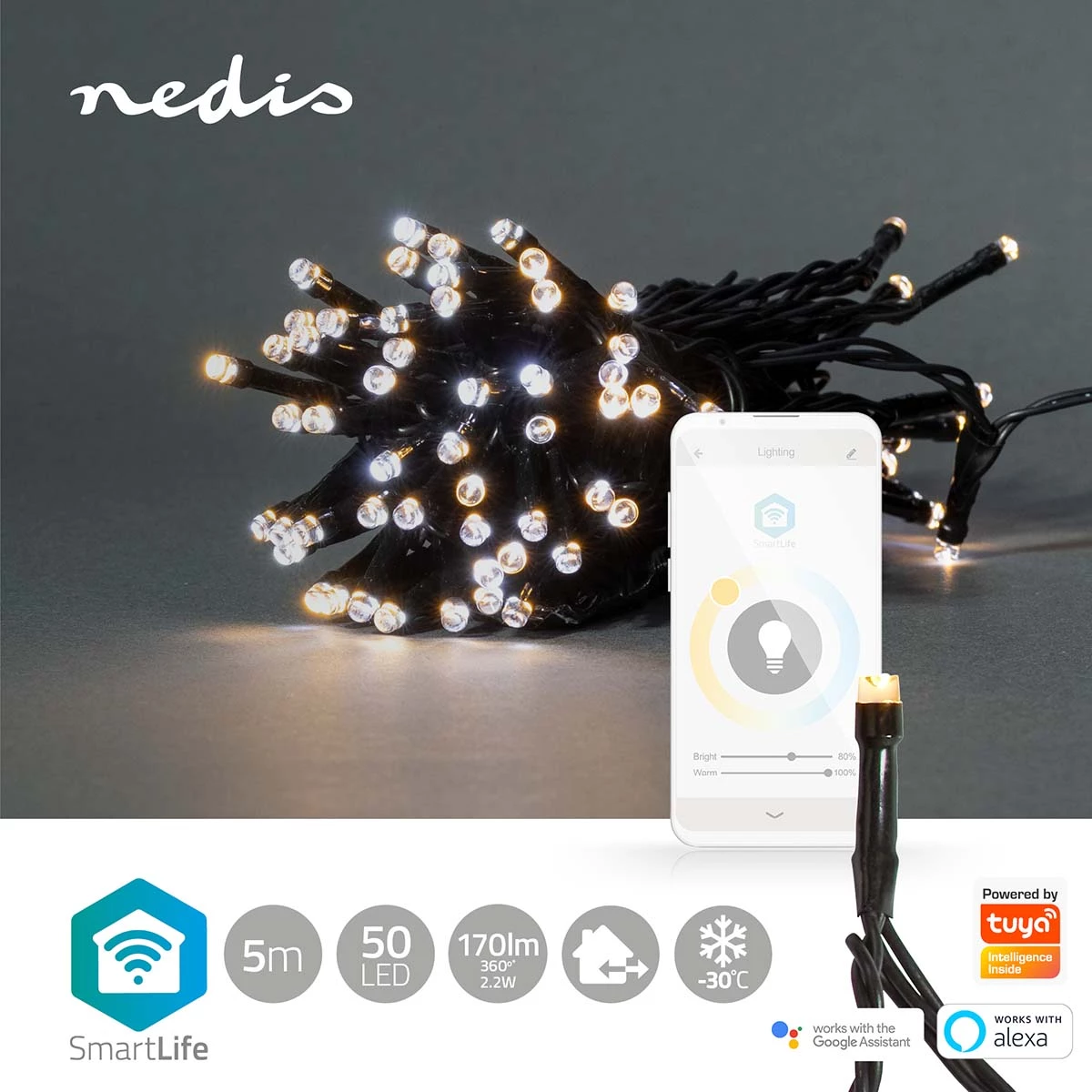 Nedis Smarte LED Lichterkette, 5m