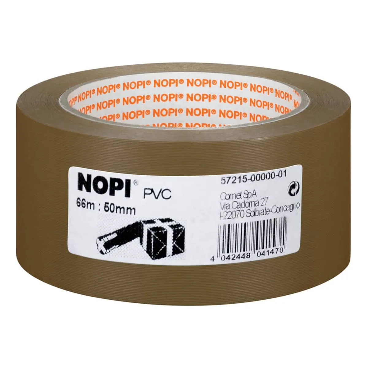 Nopi Verpackungsklebeband PVC - 50 mm x 66 m, braun
