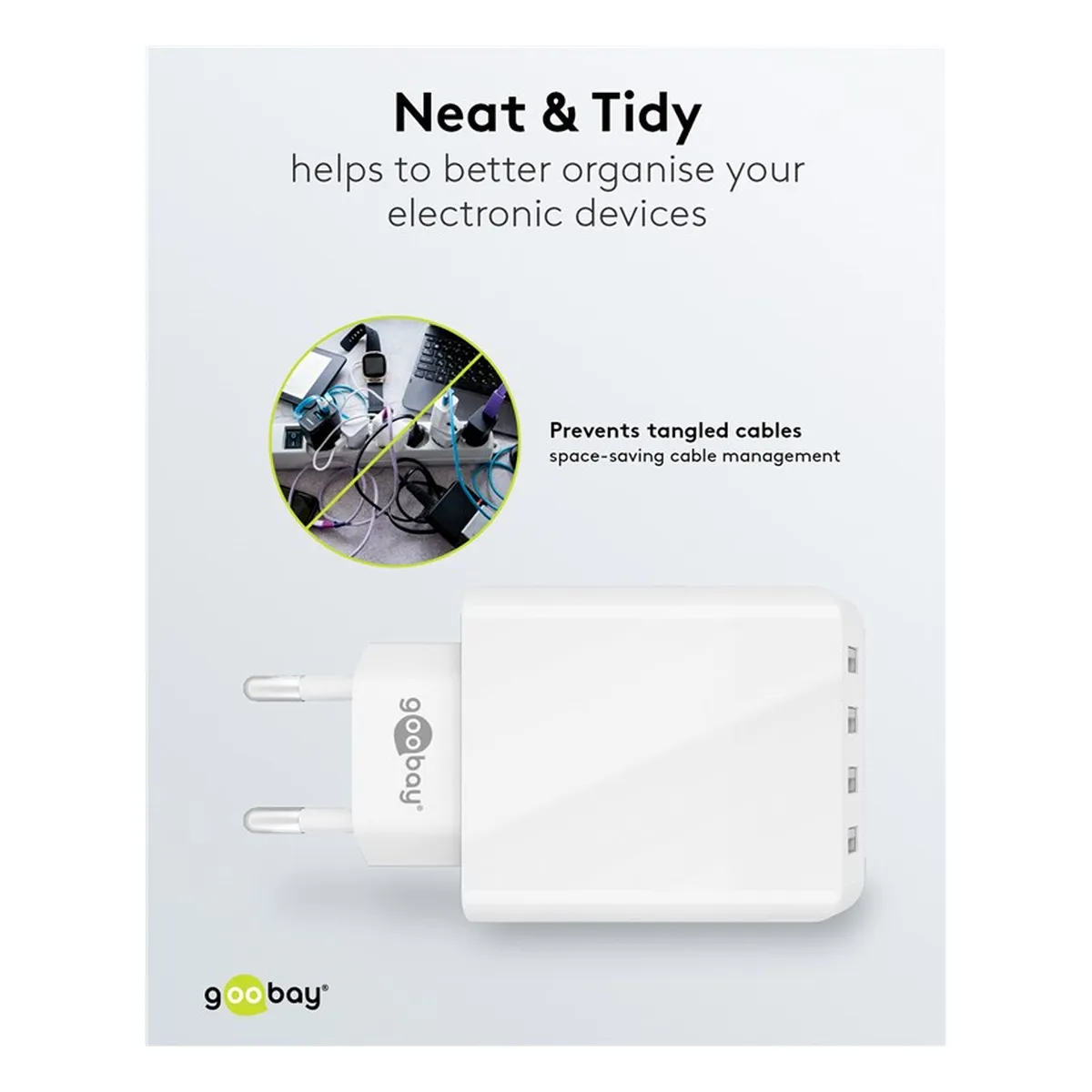 Goobay 4-fach USB-Ladegerät (30W) weiß