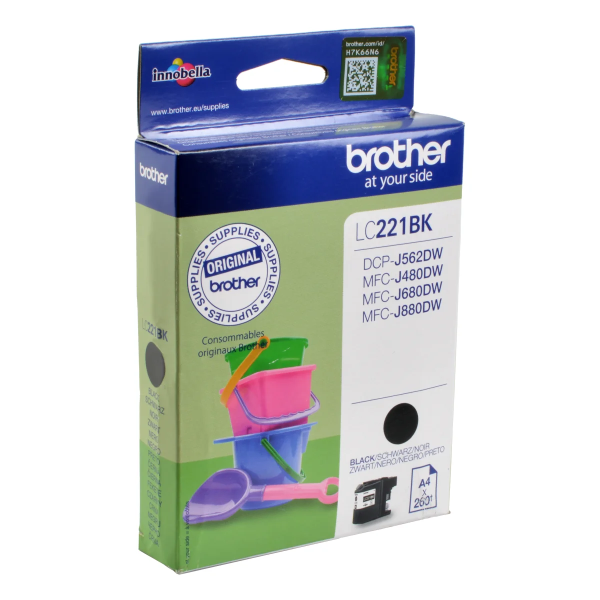Brother Druckerpatrone schwarz 7,1 ml | 260 Seiten (LC-221BK)
