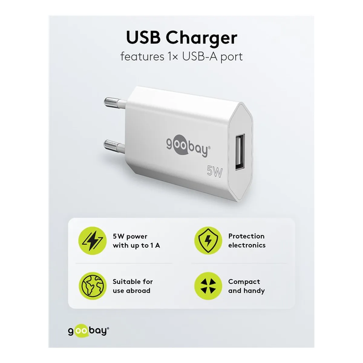 Goobay USB-Ladegerät 1 A