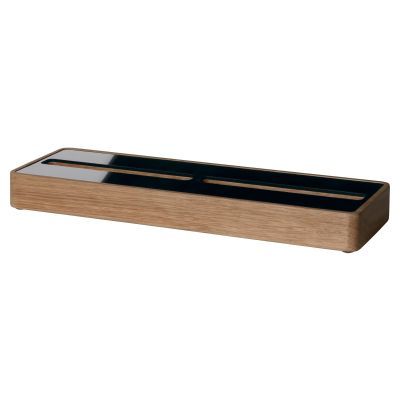 SIGEL Visitenkarten-Aufsteller - Eiche Holz/Acryl 60 Karten max. 90 x 60 mm