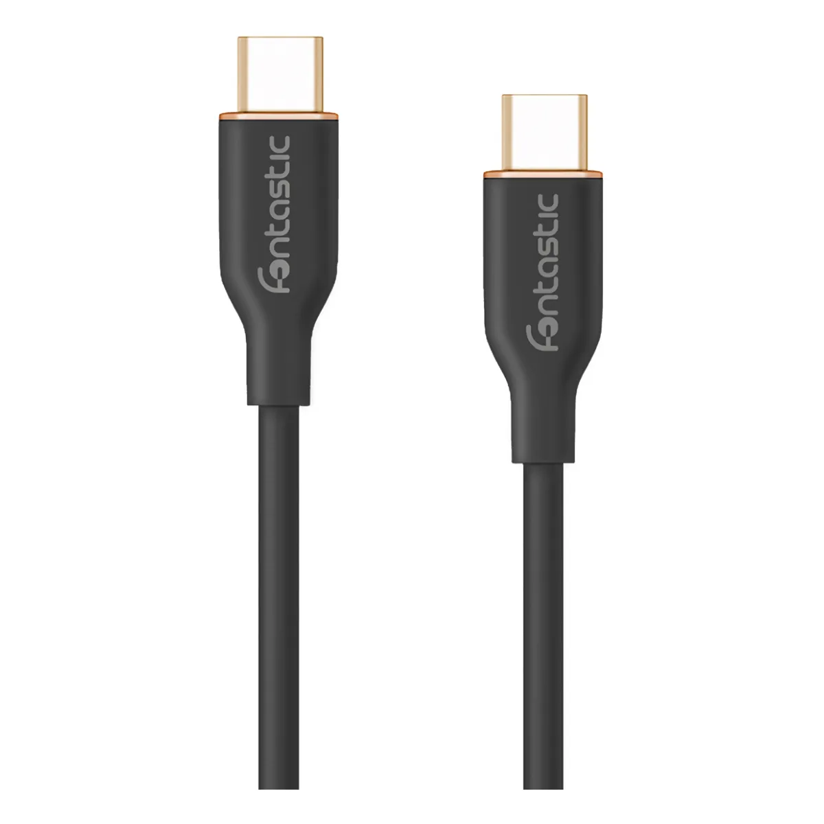 Fontastic Silikon Datenkabel USB Typ-C > Typ-C schwarz