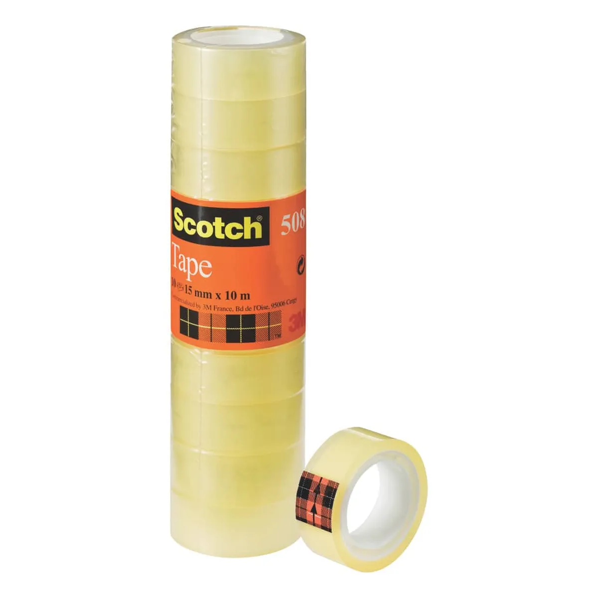 Scotch Klebeband Transparent 508, PP, 10 m x 15 mm, 10 Rollen