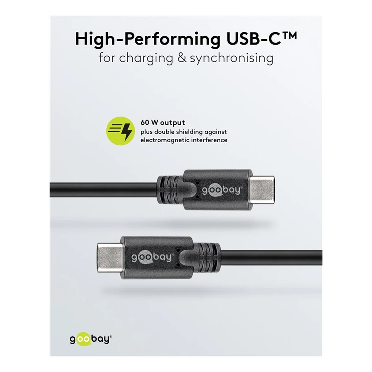 USB-C™-Kabel, 1 m, schwarz