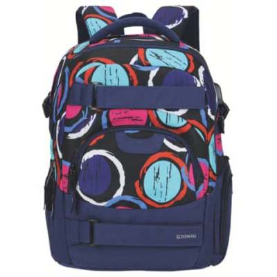 Schulrucksack bunte Kreise - Recycling-PET