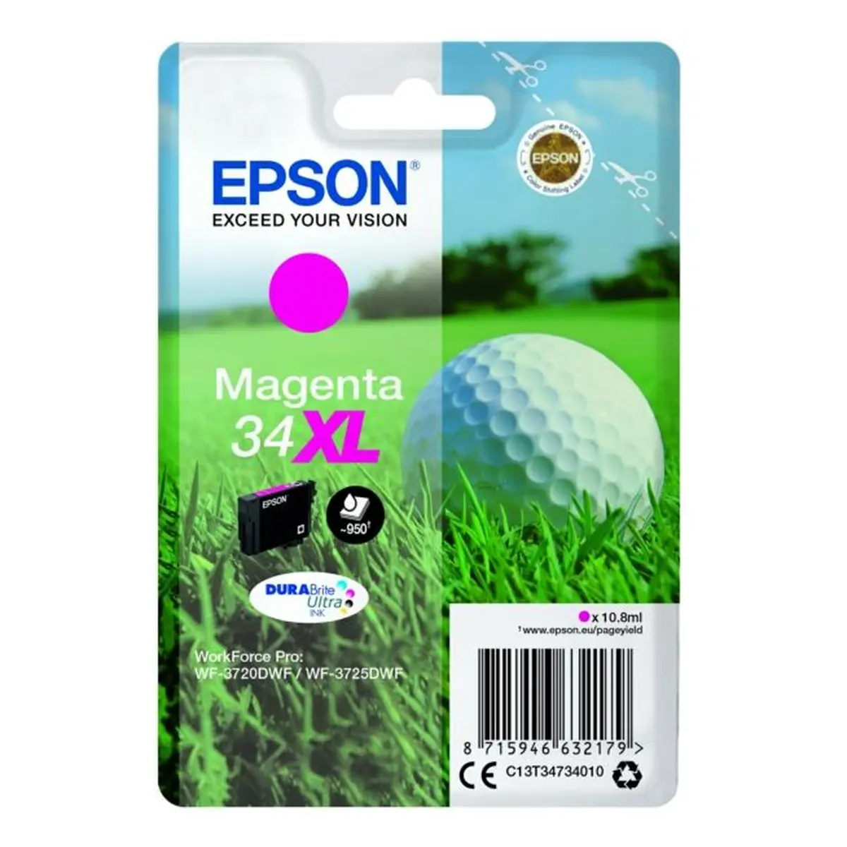 Druckerpatrone Epson 34XL magenta 10,8 ml | 950 Seiten (C13T34734010)