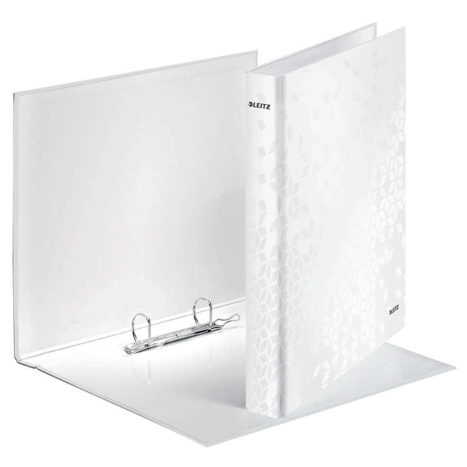 Leitz Ringbuch WOW, A4 maxi, PP, 2 Ringe Ø25 mm, perlweiß