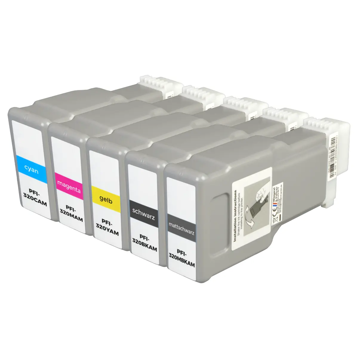 Canon PFI-320 - alternatives Patronen MultiPack KCMY + MBK 5x 300 ml - Digital Revolution