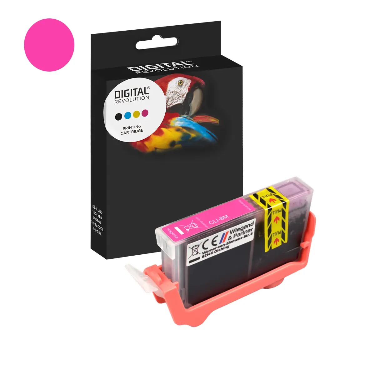 Canon CLI-8 M - alternative Patrone 'magenta' 14 ml | 675 Seiten - Digital Revolution