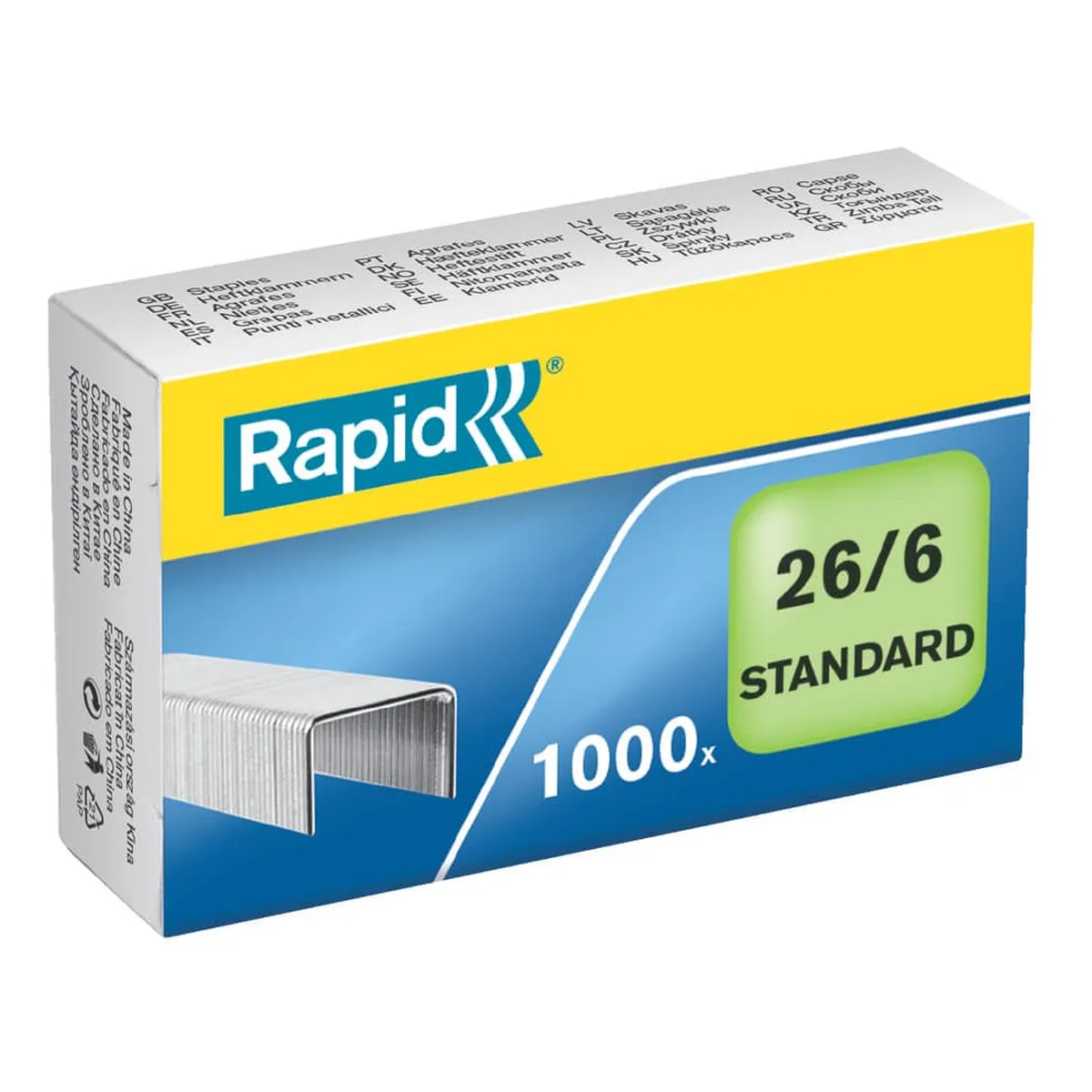 Rapid Heftklammern 26/6 Standard, verzinkt, 1000 Stück