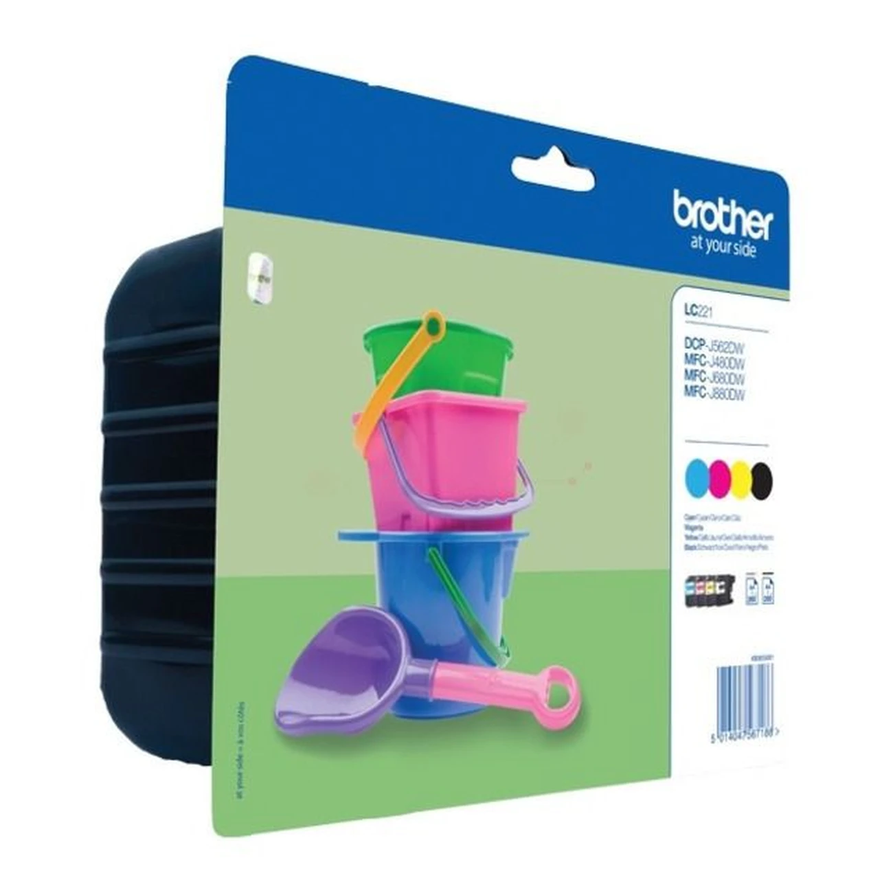 Druckerpatronen MultiPack Brother LC-221VALBPDR schwarz cyan magenta gelb 17,1 ml | 260 Seiten
