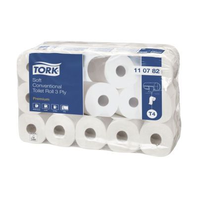 Premium Toilettenpapier, extra weich - 3-lagig m. Dekorprägung, hochweiß, Packung mit 9 x 8 Rollen