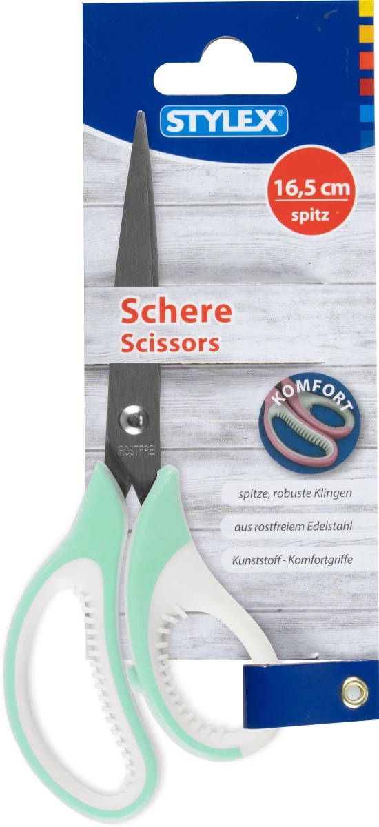 Stylex Schere, spitz, Trendfarben