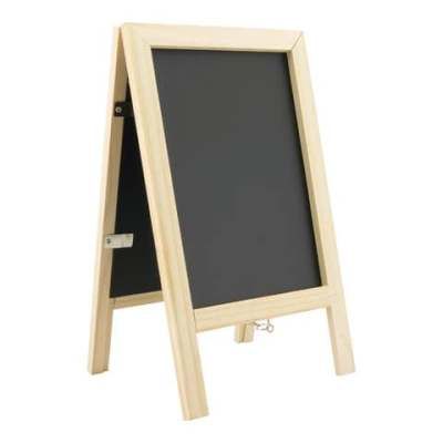 Securit Tisch-Aufsteller Mini Holzrahmen - schwarz, 15,2 x 25 x 2 cm