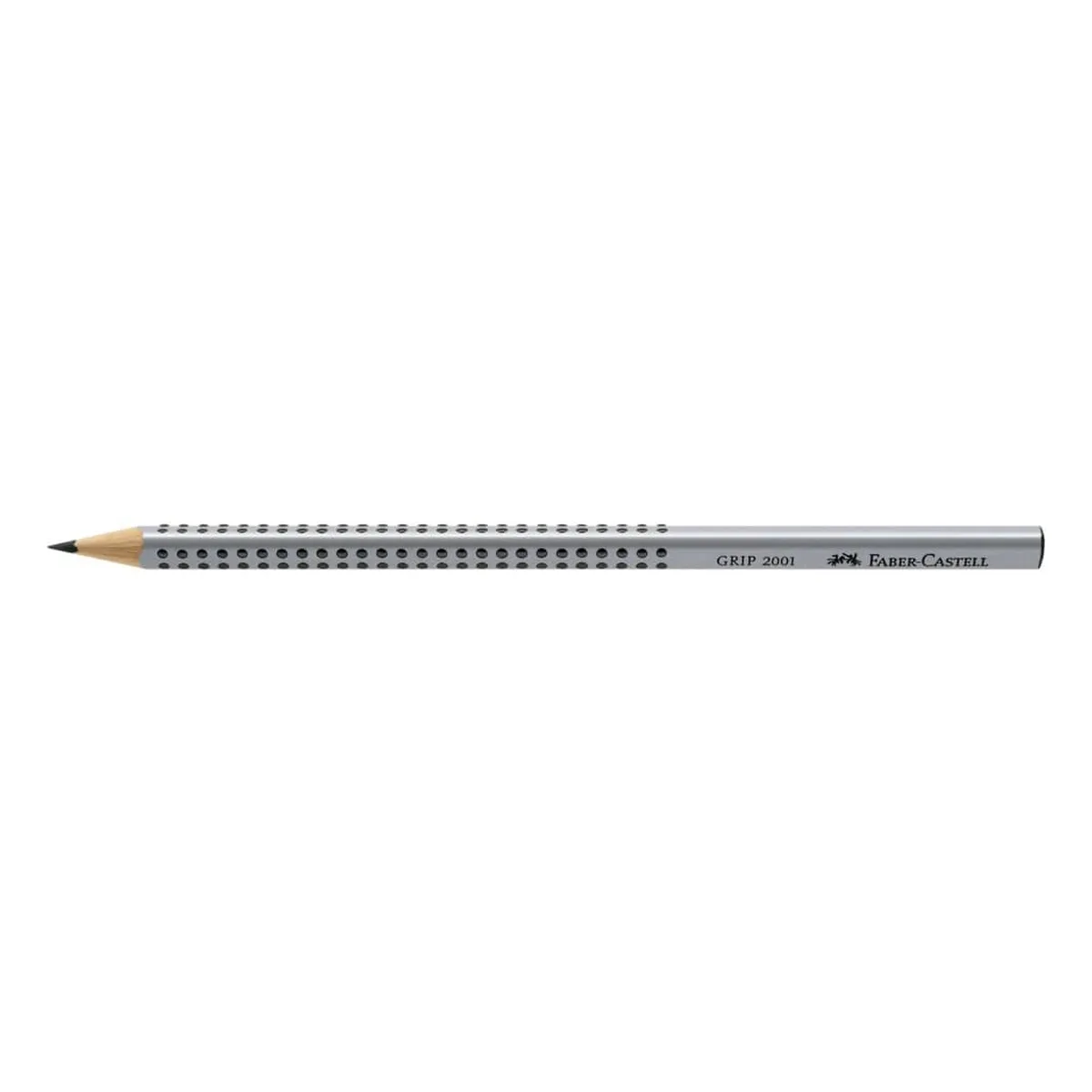 Faber-Castell Bleistift GRIP 2001 - HB, silbergrau