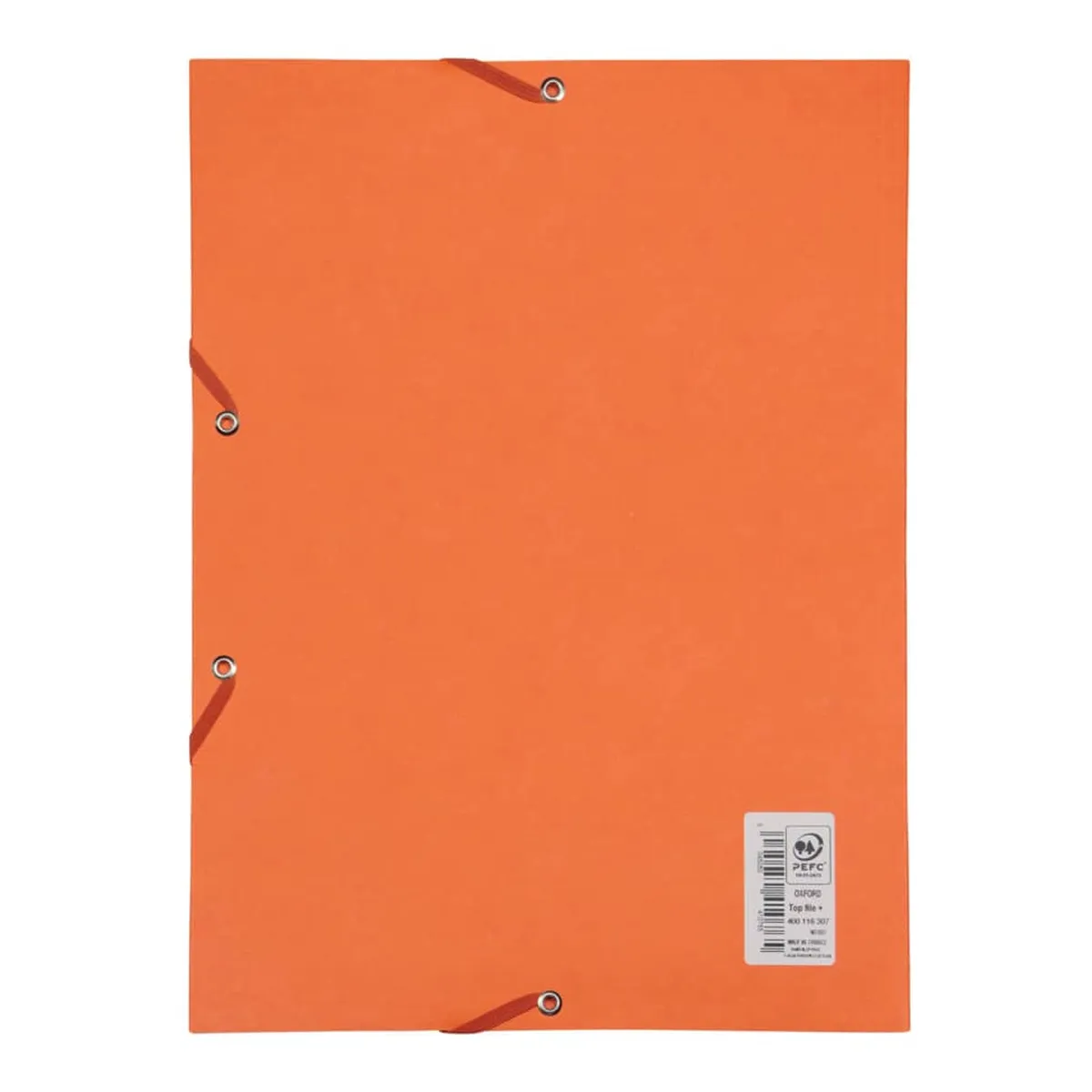 OXFORD Eckspannmappe TOP FILE+ - A4, 390 g/qm, Karton, Gummizug, orange