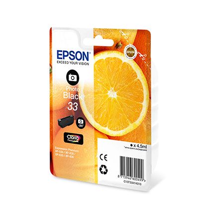Druckerpatrone Epson 33 foto-schwarz 4,5 ml | 200 Seiten (C13T33414012)