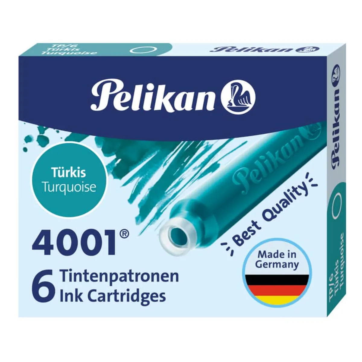 Pelikan Tintenpatrone 4001® TP/6 - türkis, 6 Patronen