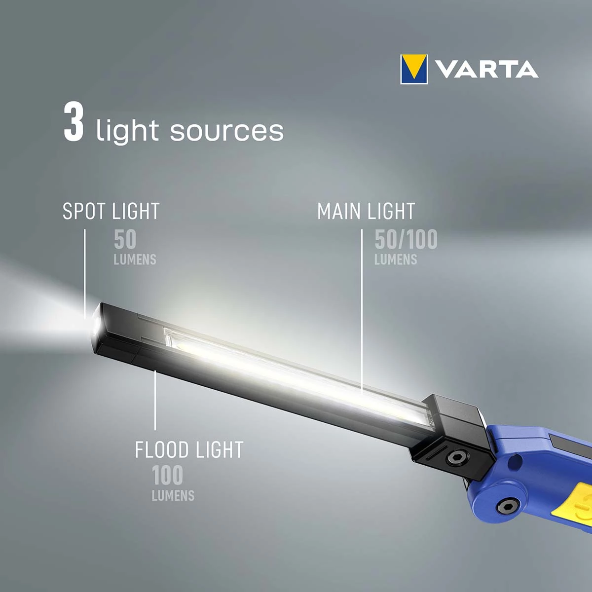 Varta Work Flex® Multifunktionsleuchte F20R wiederaufladbar
