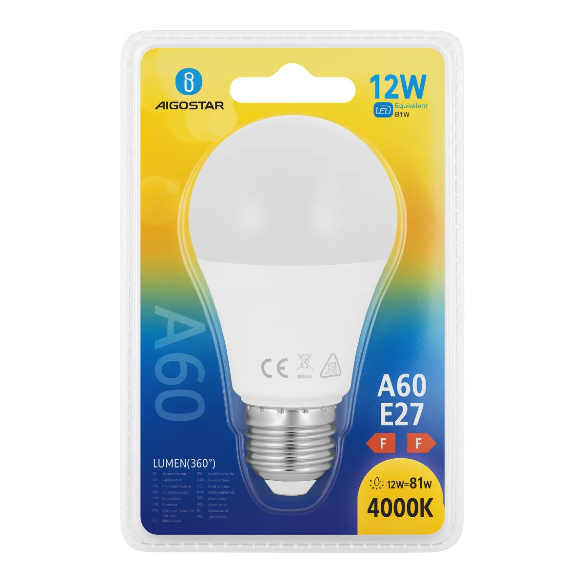 Aigostar LED 'Classic' E27, 12W