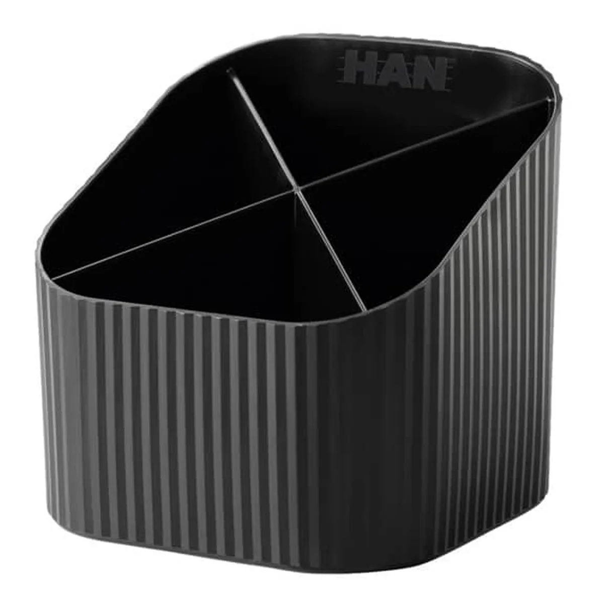 HAN Schreibköcher Re-X-LOOP - 4 Fächer, schwarz