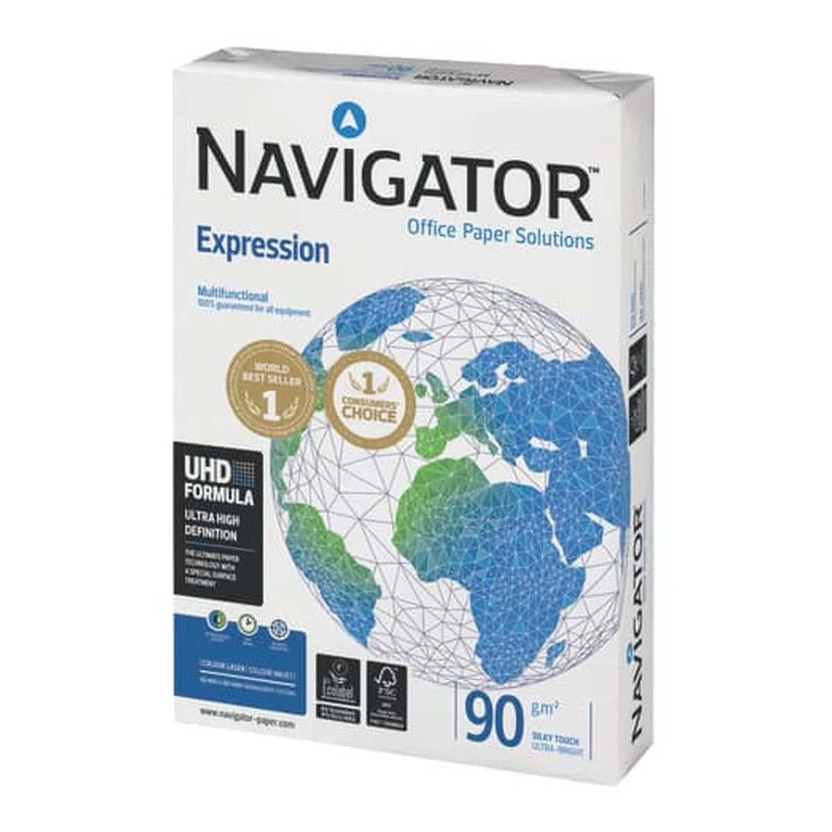 Navigator Expression, A4, 90 g/qm, weiß, Karton à 5x 500 Blatt