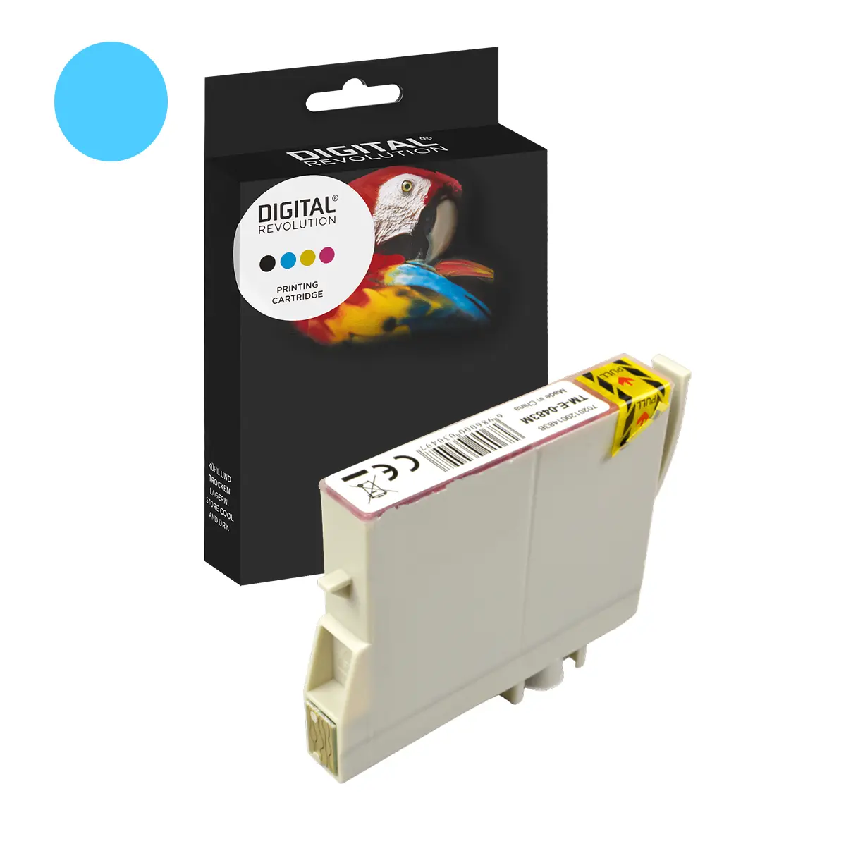 Epson T0482 - alternative Patrone 'cyan' 16 ml | 460 Seiten - Digital Revolution