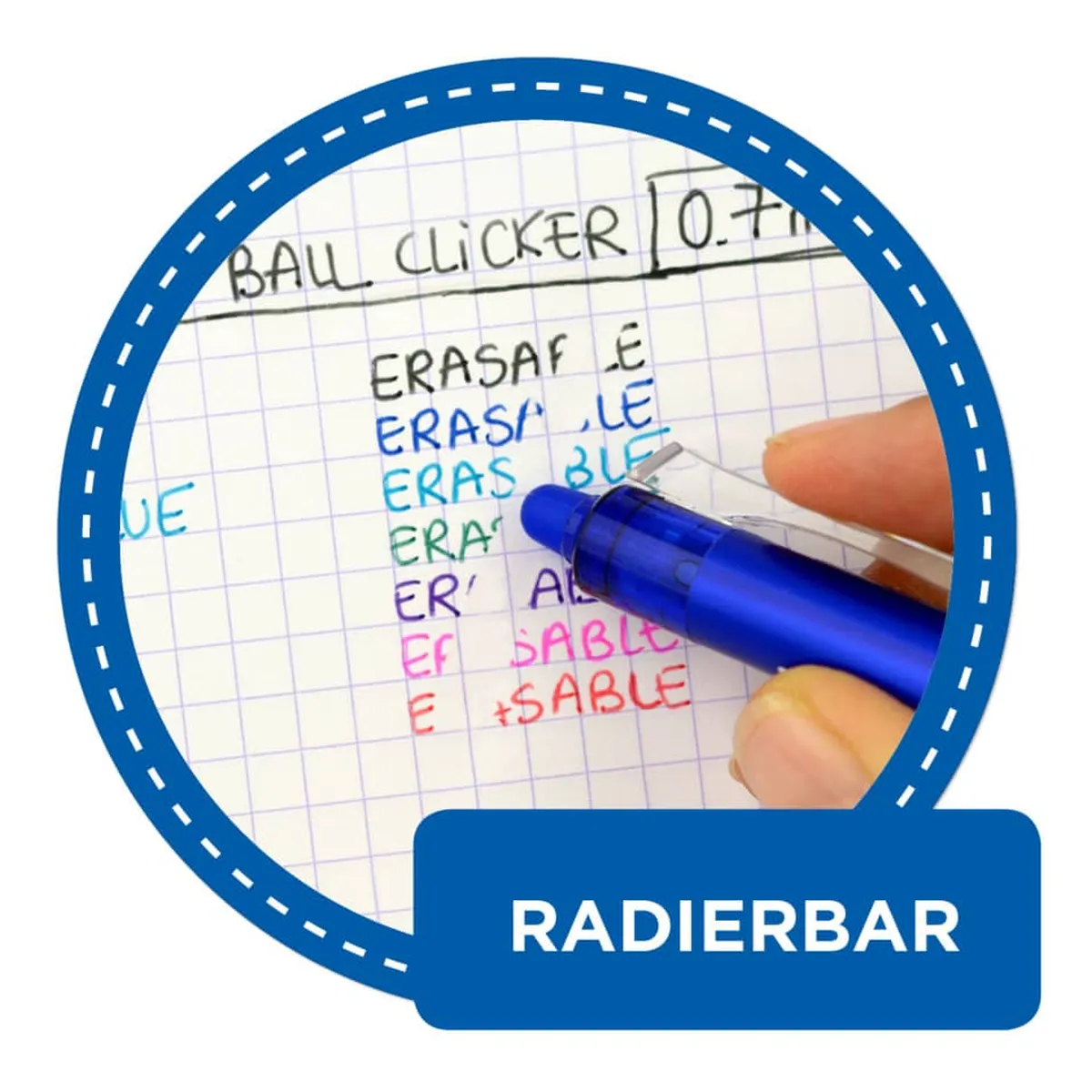Pilot Tintenroller FriXion Clicker - 0,5 mm, blau, radierbar