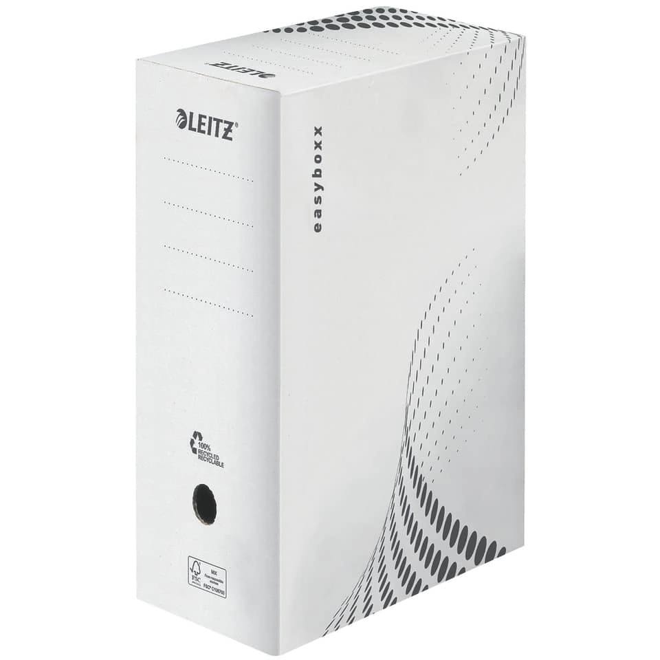 LEITZ Archivbox easyboxx - A4, 150 mm, Wellpappe (RC), weiß