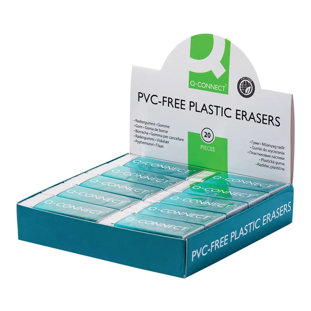 Q-Connect Radierer, 60 x 22 x 11 mm