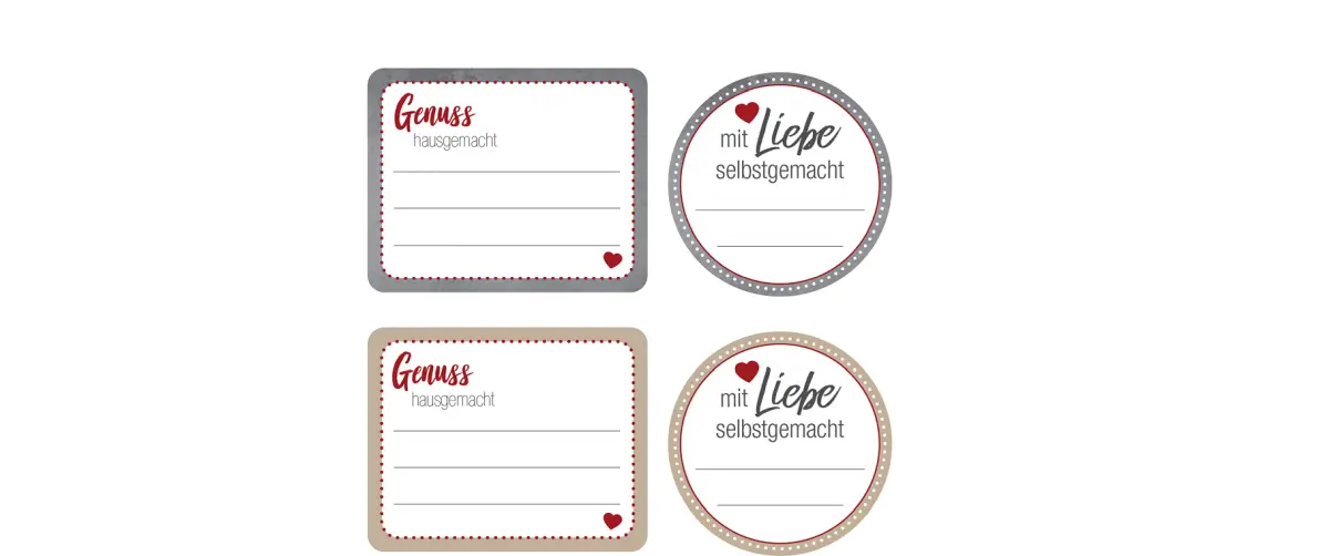 Einmachgläser Sticker Set, 30 tlg. 