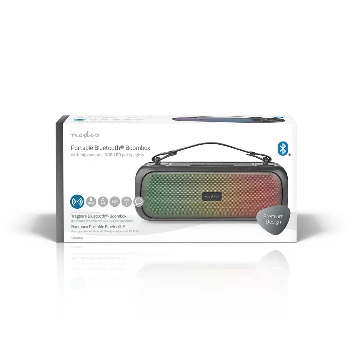 Nedis Bluetooth® Party Boombox Nedis Bluetooth® Party Boombox