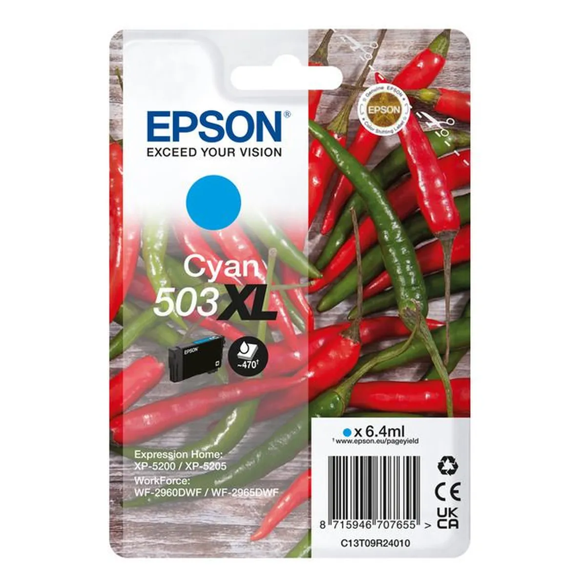 Druckerpatrone Epson 503XL 6,4 ml | 470 Seiten (C13T09R24010)