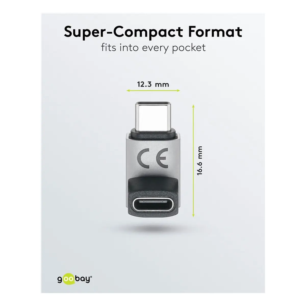 Goobay USB-C™-Adapter vertikal 90° kurz, USB4™