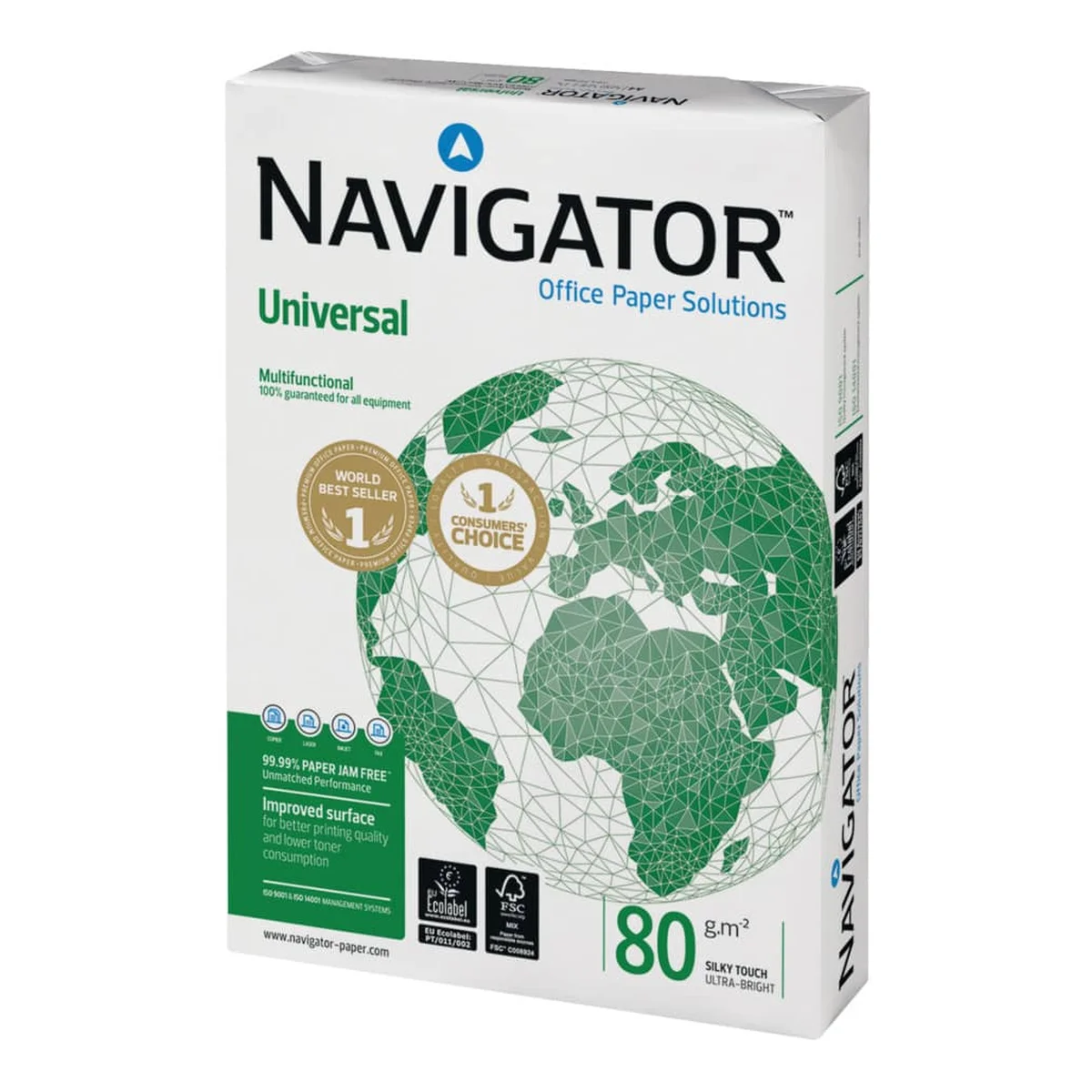 Navigator Universal, A3, 80 g/qm, weiß, Karton à 5x 500 Blatt