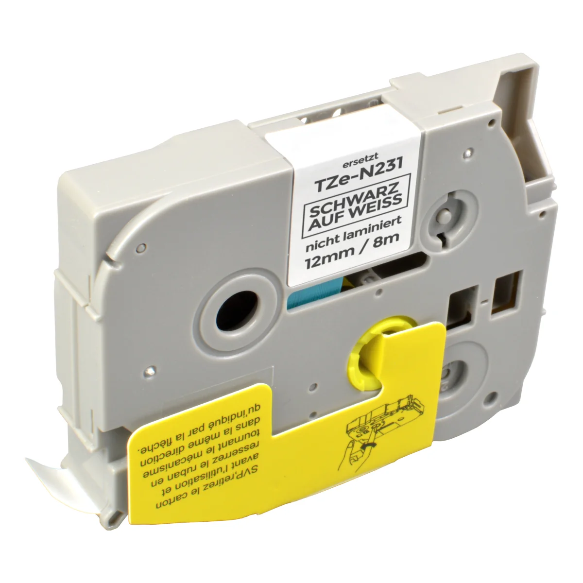 Brother TZE-N 231 Schriftband alternativ schwarz auf weiß 12mm x 8 Meter - Digital Revolution