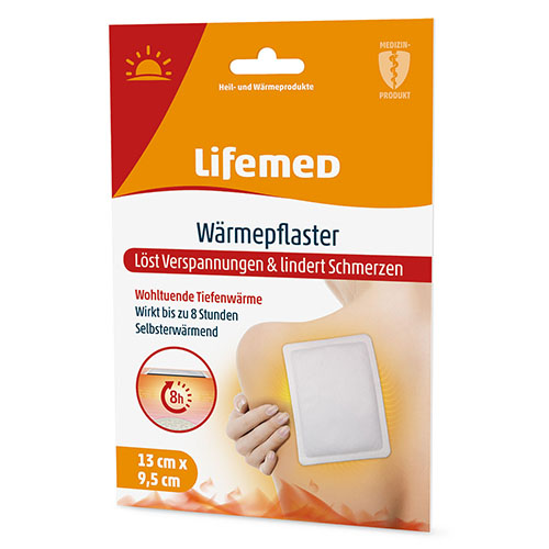 Lifemed Wärmepflaster 9,5 cm x 13 cm weiss