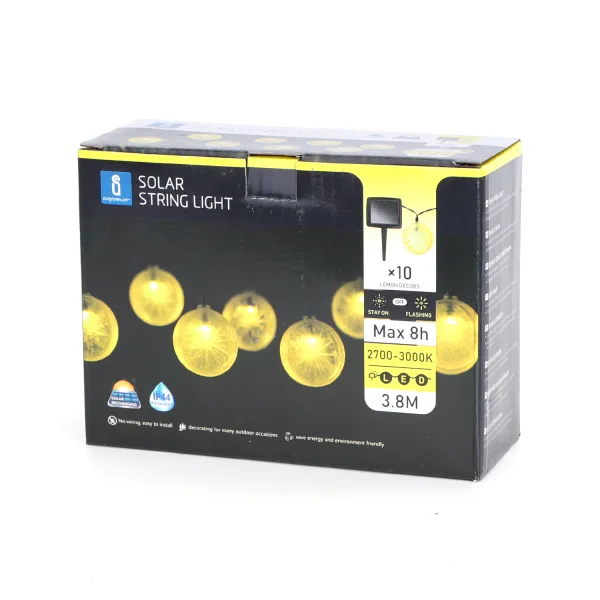 LED Solar Lichterkette, Zitronenscheiben
