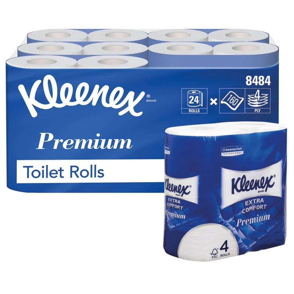 KLEENEX Toilettenpapier - 4-lagig, weiß, 6x 4 Rollen